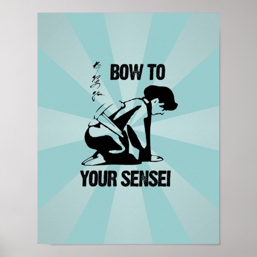 先生におじぎする ポスター (正面)