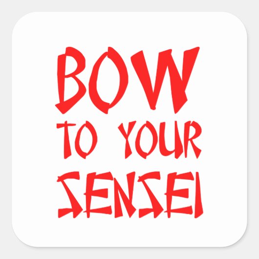 先生にお辞儀 スクエアシール (正面)