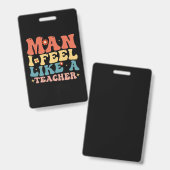 先生になったみたいでワクワクする、学校に戻る感じだ バッジ (正面＆裏面)