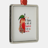 先生になるにはかなりの輝きがかかる メタルオーナメント (右)