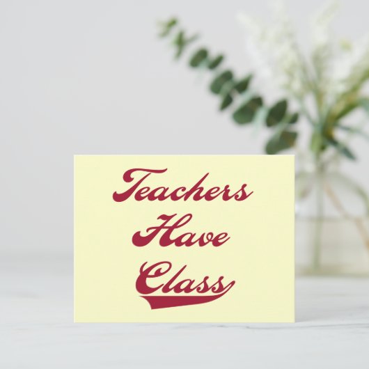 先生には赤シャツとギフトが用意されている ポストカード (スタンド正面)