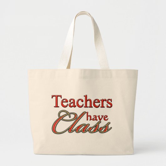 先生にクラスオレンジがあります ラージトートバッグ (正面)