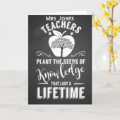 先生に知識の種を植える カード (黄色い花)