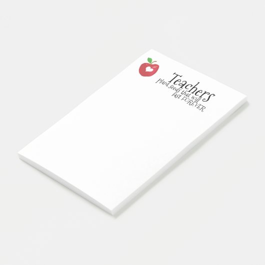 先生のおもしろいは引用します赤いりんごのハート"植物種"の ポストイット (アングル)