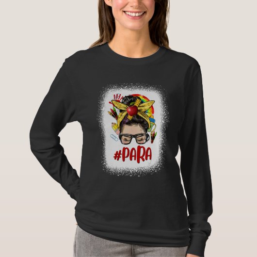 先生のぐしゃぐしゃボン+パラメガネ+学校に戻る+虹 Tシャツ (正面)