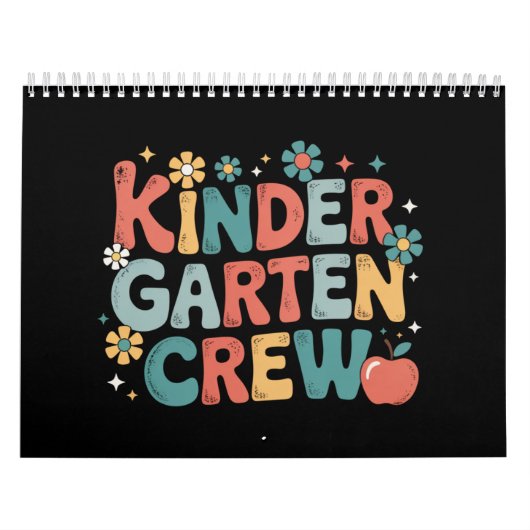 先生のためのバックトゥスクール幼稚園クルー カレンダー (カバー)