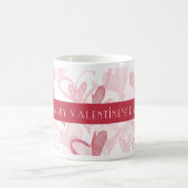 先生のためのパーソナライズなハートのバレンタインのマグ コーヒーマグカップ (中央)