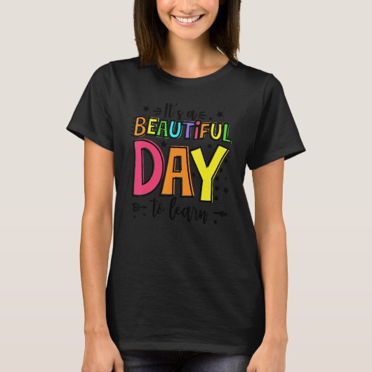 先生のための学習の日は美しい Tシャツ (正面)