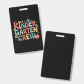 先生のための幼稚園バックトゥスクールグッズ バッジ (正面＆裏面)