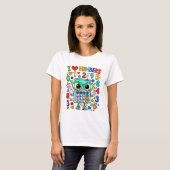 先生のための数字好きTシャツ I Love Numbers Maths Tシャツ (正面フル)