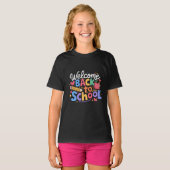先生のための楽しいバックトゥスクールグッズ 初登校 Tシャツ (正面フル)