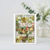 先生のための英語のノアのABCのアルファベットの図表 ポストカード (スタンド正面)