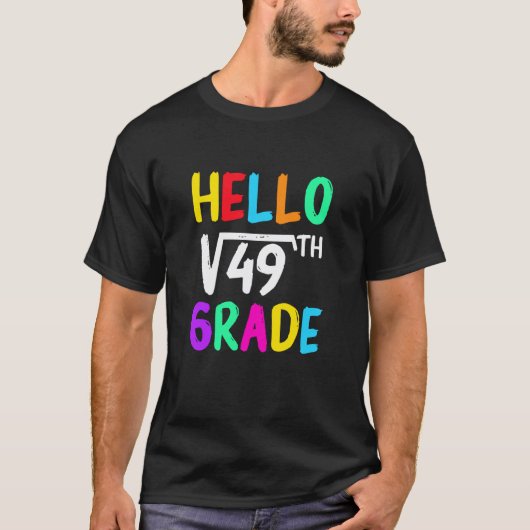 先生のための7年生の数学好きのバックトゥスクール BO Tシャツ (正面)