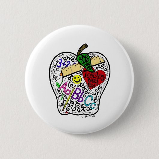 先生のためのApple 缶バッジ (正面)