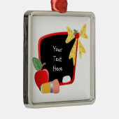 先生のため(カスタマイズ可能な) メタルオーナメント (右)