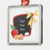 先生のため(カスタマイズ可能な) メタルオーナメント (左)