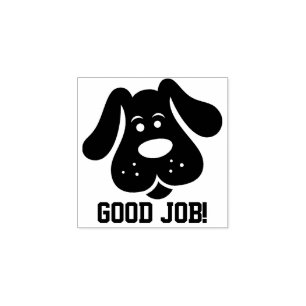 先生のよい仕事の小犬のスタンプ ラバースタンプ