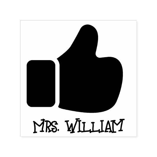 先生のような親指の上の称賛の評価勇気付けられる セルフインキングスタンプ (デザイン)