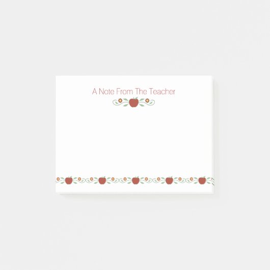 先生のりんごのポスト・イットのパッド ポストイット (正面)