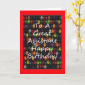 先生のアシスタント誕生日カード カード (黄色い花)