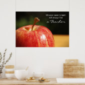 先生のアップルプリント ポスター (キッチン)