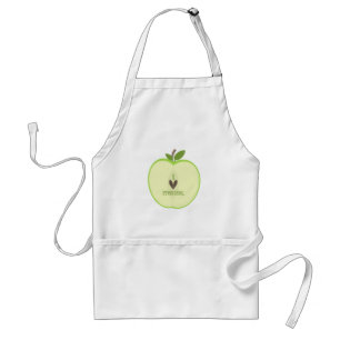 先生のエプロン緑のApple半分I愛幼稚園 スタンダードエプロン