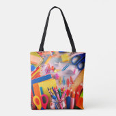 先生のオールオーバープリントトート、肩トート トートバッグ (裏面)