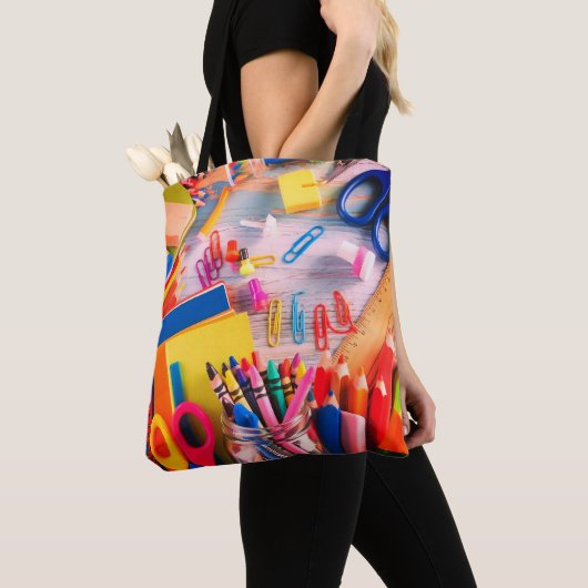 先生のオールオーバープリントトート、肩トート トートバッグ (クローズアップ)