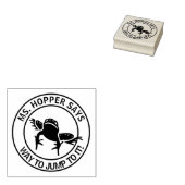 先生のカエル勇気付けられるスタンプ ラバースタンプ (押印)