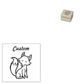 先生のカスタマイズ可能なスタンプ – キツネ ラバースタンプ (押印)