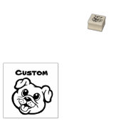 先生のカスタマイズ可能なスタンプ – Pug Puppy ラバースタンプ (押印)