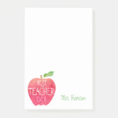 先生のカスタマイズ赤いAppleの最も最高のな水彩画 ポストイット (正面)