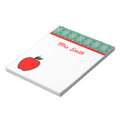 先生のカスタムクラスの学校アップルのメモ帳ギフト ノートパッド (回転)