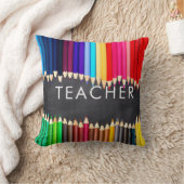 先生のギフトの明るい鉛筆の黒板 クッション (ブランケット)