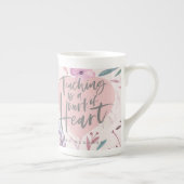 先生のギフトの水彩画のハートのコーヒー・マグ ボーンチャイナマグカップ (右)