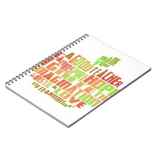 先生のギフトの記念品のAppleの引用文は感謝していしています ノートブック (左側)