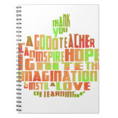 先生のギフトの記念品のAppleの引用文は感謝していしています ノートブック (正面)