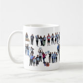 先生のコラージュのマグ コーヒーマグカップ (左)