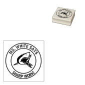 先生のシャークのシャープなワークスタンプ ラバースタンプ (押印)