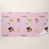 先生のジョブパターン ビーチタオル (正面)