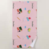 先生のジョブパターン ビーチタオル (正面)