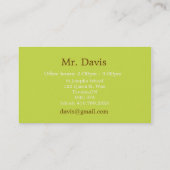 先生のテレホンカード 名刺 (裏面)