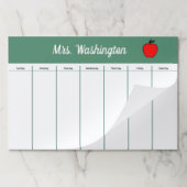 先生のデスクウィークリースケジュールプランナーノートパッド ペーパーパッド (折り畳み)