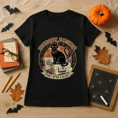 先生のハロウィーン歴史にまつわる猫と巻物 Tシャツ