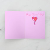 先生のバレンタインのハートの気球 シーズンカード (内部)