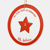 先生のパーソナライズされたアシスタントオーナメント セラミックオーナメント (左)