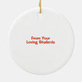 先生のパーソナライズされたアシスタントオーナメント セラミックオーナメント (裏面)