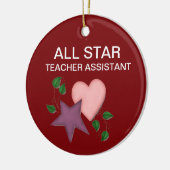 先生のパーソナライズされたアシスタントオーナメント セラミックオーナメント (左)