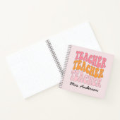 先生のパーソナライズされた評価と名前レトロ ノートブック (内部)