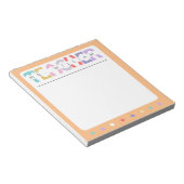 先生のパーソナライズされた評価カラフル名 ノートパッド (アングル)